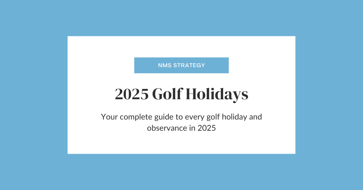 The blog post title: 2025 Golf Holiday sits against a blue background.