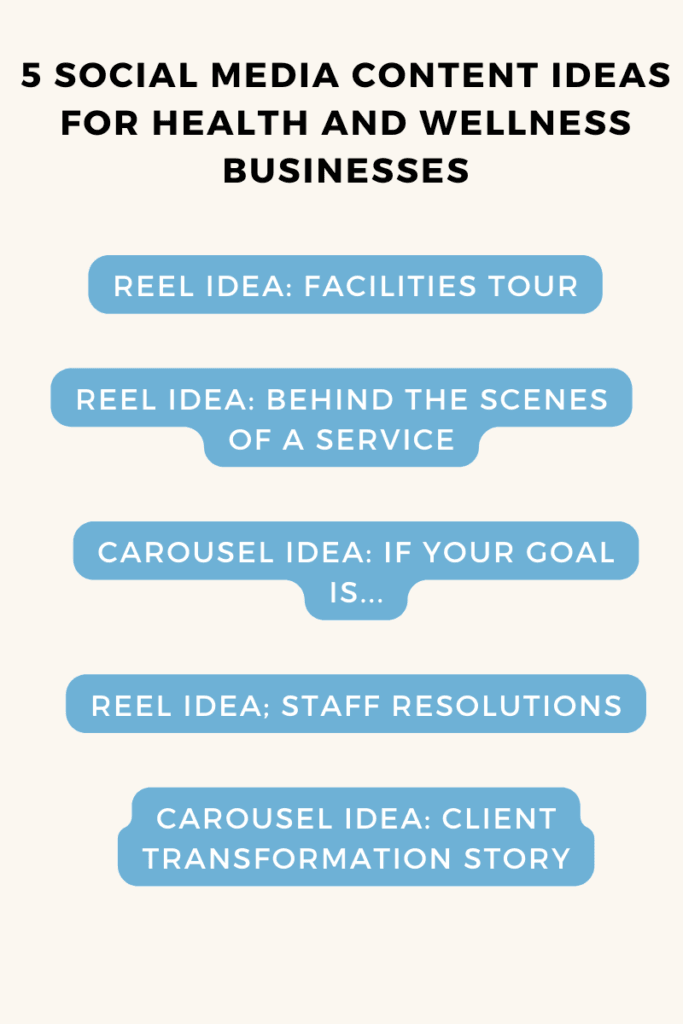 5 social media content ideas for health and wellness businesses