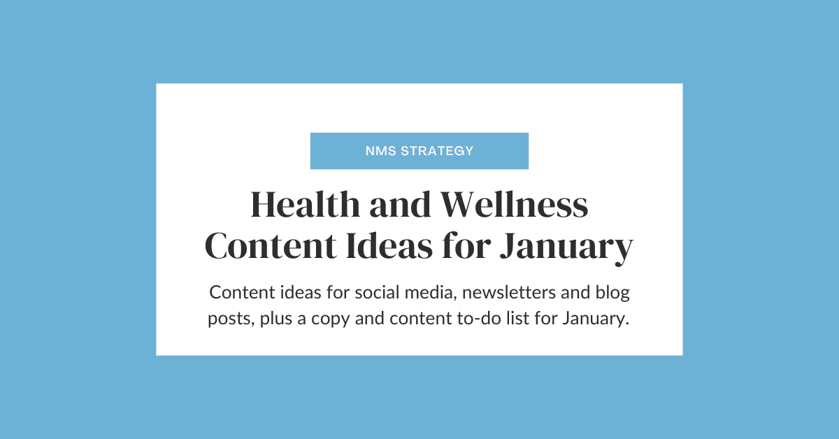 Health and Wellness Content Ideas